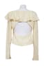 CHANEL BY KARL LAGERFELD FALL 2000
Ivory cream blouse with ruffles