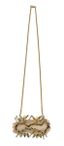 CHAÎNE EN OR 18K AVEC PENDENTIF EN OR 14K EN CORAIL PEAU D'ANGE SERTI DE DIAMANTS