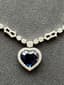 GRAFF 18K WHITE GOLD, SAPPHIRE, DIAMOND NECKLACE
