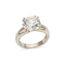 BAGUE EN OR GRIS 18K ET DIAMANT DE 4,82 CT. (AVEC CERTIFICAT)