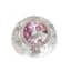 18K WHITE GOLD, ROCK CRYSTAL, PINK SAPPHIRE, DIAMON RING