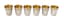 SET OF SIX SILVER-GILT BEAKERS