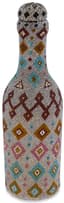 RUSSIAN BOTTLE AND CORK COVERED WITH ROCAILLES BEADS, 19TH CENTURY
