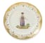 GARDNER RUSSIAN PORCELAIN PLATE, 19TH CENTURY
representing a young Russian woman wearing traditional dress, with gilt floral decoration on the edges