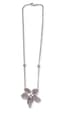 ‘FLOWER’ 18K WHITE GOLD, DIAMOND AND ROSE SAPPHIRE NECKLACE