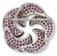 ‘FLOWER’ 18K WHITE GOLD, DIAMOND AND RUBY BROOCH – PENDANT
