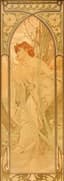 ALPHONSE MUCHA (1860-1939)
Lot of four lithographs - Series ‘The times of the day’ 1899: Morning awakening, High noon, Evening dreams, and Night rest
