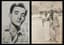CHARLES AZNAVOUR - JOHNNY HALLYDAY, AUTOGRAPHS
AUTOGRAPHED POSTCARD, DEDICATED AND SIGNED PHOTOGRAPH.