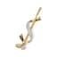‘GOLF’ 18K YELLOW GOLD AND DIAMOND BROOCH