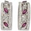 18K WHITE GOLD DIAMOND AND RUBY EARRINGS