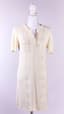 CELINE
Off-white Triomphe mini dress in cotton pointelle