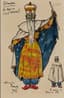 ALEXANDRE BENOIS (1870-1960)
Costume design for the Magician (Charlatan) for the ballet 'Petrushka' by Igor Stravinsky at Covent Garden in 1957