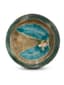 SET OF THREE ART NOUVEAU STYLE CERAMIC DISHES WITH FLORAL DECORATION