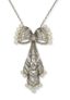 ART DECO PLATINUM DIAMOND AND PEARL NECKLACE, CIRCA 1910-15