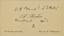AUGUSTE RODIN (1840-1917)
Autograph note signed «R» on his visiting card.