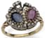 ANTIQUE GOLD, SAPPHIRE, RUBY AND DIAMOND RING
19th century