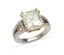 BAGUE EN OR GRIS ET OR JAUNE 18K ET DIAMANT TAILLE PRINCESSE 6,19 CT. (AVEC CERTIFICAT)