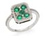 WHITE GOLD, DIAMOND AND EMERALD RING