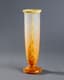 SCHNEIDER 'LE VERRE FRANÇAIS' VASE IN OCHRE CAMEO GLASS DECORATED WITH FLOWERS