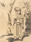 NATALIA GONCHAROVA (1881-1962)
Set of three drawings: