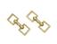 14K GOLD SQUARE « ANNEAUX DE PONT » CUFFLINKS, CARTIER