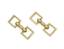 14K gold «anneaux de pont» cufflinks