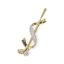 ‘GOLF’ 18K YELLOW GOLD AND DIAMOND BROOCH