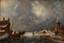 Charles Henri Joseph Leickert (1816-1907)
Ice view with figures and a sledge