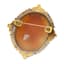 VINTAGE YELLOW GOLD, ENAMEL AND SHELL CAMEO BROOCH