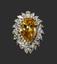 PLATINUM FANCY DEEP BROWN-YELLOW DIAMOND AND DIAMOND RING (GIA CERTIFICATE)