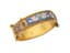 19th CENTURY MICRO MOSAIC 18K YELLOW BANGLE BRACELET