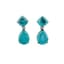 SILVER AND BLUE STONE EARRINGS