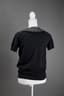 DOLCE & GABBANA
Black cashmere  short-sleeved top with tweed collar