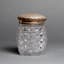 DIAMOND-PATTERNED CUT-CRYSTAL JAR WITH ENGRAVED SILVER LID