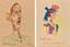 UNKNOWN ARTIST, 20th century
Two caricature portraits