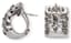 18K WHITE GOLD, BLACK AND WHITE DIAMOND EARRINGS
