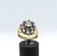FLOWER GOLD AND DIAMOND RING
Yellow and white gold ring set with diamonds