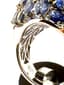 ‘DOME’ SAPPHIRE AND DIAMOND 18K GOLD RING