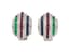 ‘TUTTI FRUTTI’ 18K WHITE GOLD, DIAMOND, RUBY, SAPPHIRE, EMERALD EARCLIPS