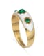 ENGLISH 15K YELLOW GOLD AND WHITE ENAMEL ‘JARRETIÈRE RING’, EARLY 20TH CENTURY