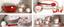 RAYNAUD FRANCE ‘CRISTOBAL RED CORAL’ LIMOGES PORCELAIN TABLE SERVICE, 141 pieces