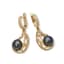 14K YELLOW GOLD AND TAHITI PEARL PENDANT EARRINGS