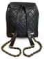 CHANEL VINTAGE LAMBSKIN DIAMOND-QUILTED BLACK BACKPACK
CIRCA 1990S
