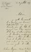 GUSTAVE EIFFEL (1832-1923)
Lettre signée ”G. Eiffel“ avec un mot autographe, à Mme MAGNIN, Banque de France