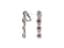 PAIR OF 18K WHITE GOLD, DIAMOND AND RUBY PENDANT EARRINGS