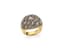 18K YELLOW GOLD AND DIAMOND DOME RING