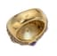 SILVER-GILT RING FANTAISIE WITH COLOURED STONES
