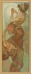 ALPHONSE MUCHA (1860-1939)
Lot of two lithographs: series 'The Moon and the stars’ - L’Etoile Polaire and La Lune