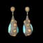 DIAMOND, OPAL AND TURQUOISE DROP EARRINGS