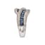 14K WHITE GOLD DIAMOND AND SAPPHIRE RING